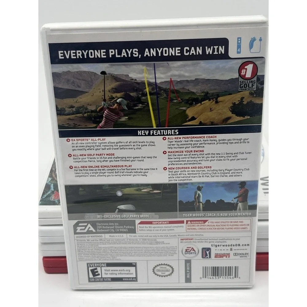 Tiger Woods PGA Tour 09 ALL PLAY (Nintendo Wii, 2008) GAME COMPLETE with‎ MANUAL